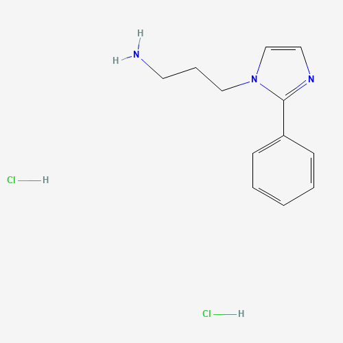 [3-(2-Phenyl-1H-imidazol-1-yl)propyl]amine dihydrochloride (CAS: 93668-45-2) - Chemical Structure and Molecular Formula 