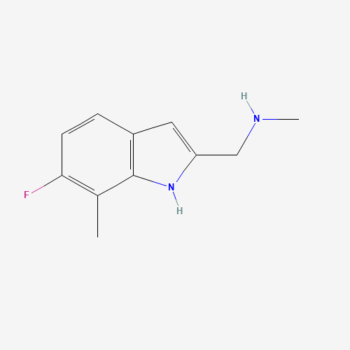 [(6-Fluoro-7-methyl-1H-indol-2-l)methyl]-methylamine (CAS: 883531-68-8) - Chemical Structure and Molecular Formula 