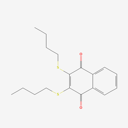 2,3-Bis(n-butylthio)-1,4-naphthalenedione (CAS: 671189-54-1) - Chemical Structure and Molecular Formula 