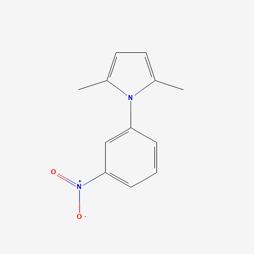 1-(3-Nitrophenyl)-2,5-dimethylpyrrole (CAS: 32570-23-3) - Chemical Structure and Molecular Formula 