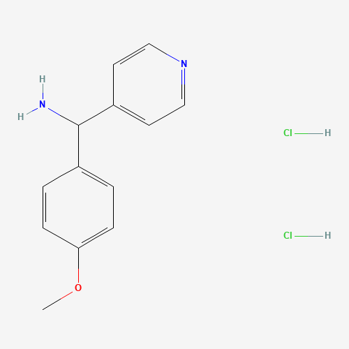 C-(4-Methoxy-phenyl)-C-pyridin-4-yl-methylamine dihydrochloride (CAS: 889939-88-2) - Chemical Structure and Molecular Formula 