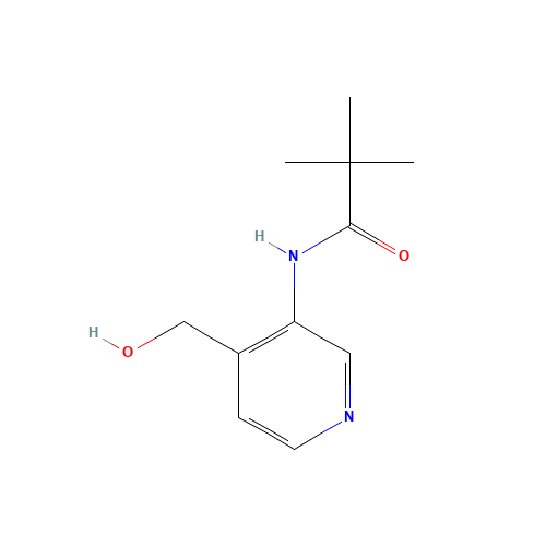 N-(4-Hydroxymethyl-pyridin-3-yl)-2,2-dimethyl-propionamide (CAS: 653584-64-6) - Chemical Structure and Molecular Formula 