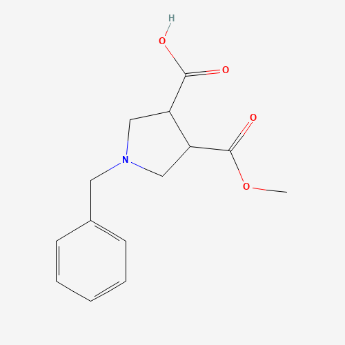 (cis-racemic)-1-Benzylpyrrolidine-3,4-dicarboxylic acid monomethyl ester (CAS: 474317-64-1) - Chemical Structure and Molecular Formula 