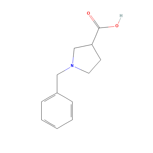 1-Benzyl-pyrrolidine-3-carboxylic acid (CAS: 5731-18-0) - Chemical Structure and Molecular Formula 
