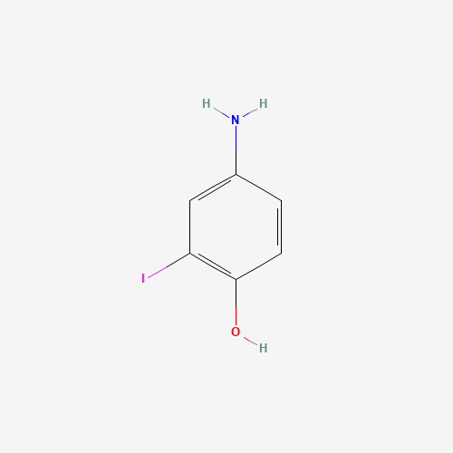 4-Hydroxy-3-iodoaniline (CAS: 89640-51-7) - Chemical Structure and Molecular Formula 