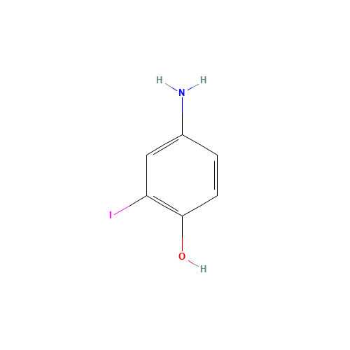 4-Hydroxy-3-iodoaniline (CAS: 89640-51-7) - Chemical Structure and Molecular Formula 