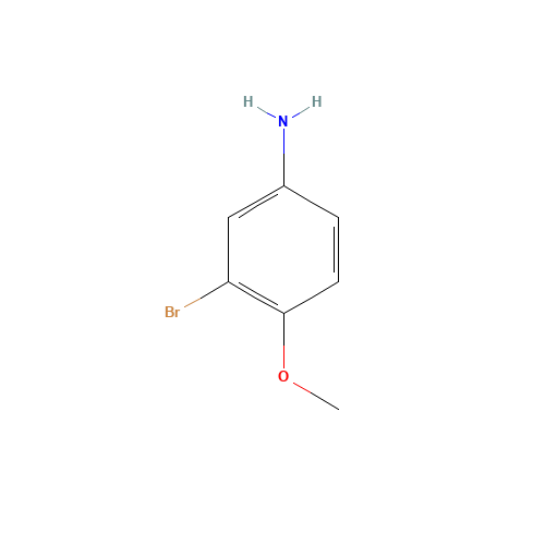 3-Bromo-4-methoxyaniline (CAS: 19056-41-8) - Chemical Structure and Molecular Formula 
