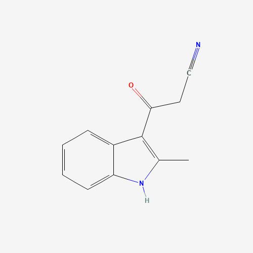 3-(2-Methyl-1H-indol-3-yl)-3-oxopropanenitrile (CAS: 76397-72-3) - Chemical Structure and Molecular Formula 