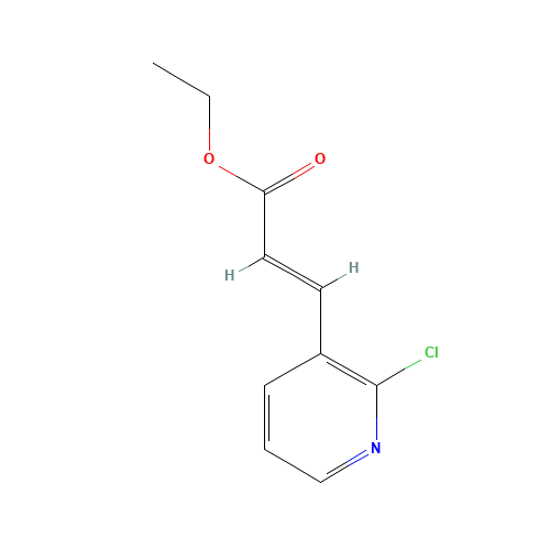3-(2-Chloro-pyridin-3-yl)-acrylic acid ethyl ester (CAS: 104830-08-2) - Chemical Structure and Molecular Formula 