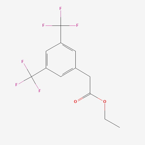 Ethyl [3,5-bis(trifluoromethyl)phenyl acetate] (CAS: 144632-97-3) - Chemical Structure and Molecular Formula 