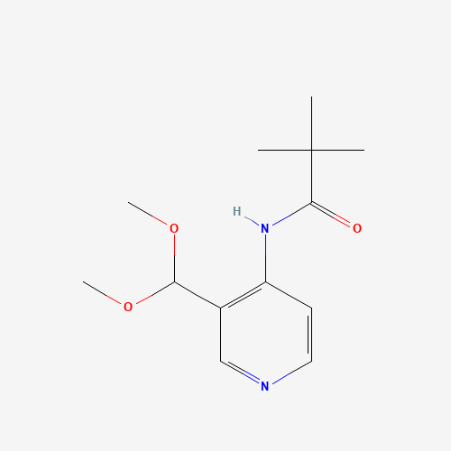 N-(3-Dimethoxymethyl-pyridin-4-yl)-2,2-dimethyl-propionamide (CAS: 824429-52-9) - Chemical Structure and Molecular Formula 