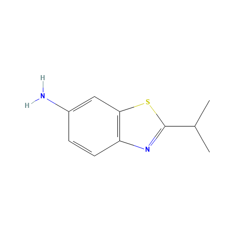 2-Isopropyl-benzothiazol-6-ylamine (CAS: 42517-23-7) - Chemical Structure and Molecular Formula 