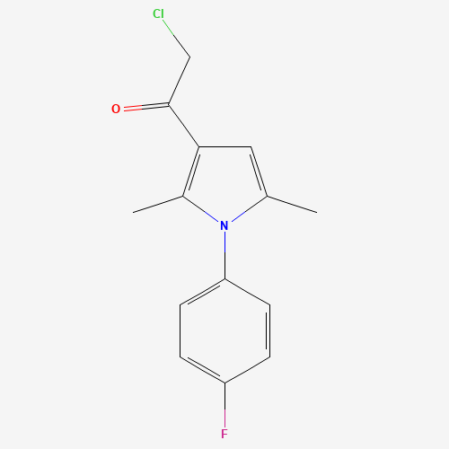 2-Chloro-1-[1-(4-fluoro-phenyl)-2,5-dimethyl-1H-pyrrol-3-yl]-ethanone (CAS: 304685-89-0) - Chemical Structure and Molecular Formula 