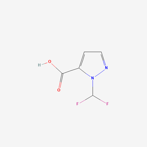 2-Difluoromethyl-2H-pyrazole-3-carboxylic acid (CAS: 925199-97-9) - Chemical Structure and Molecular Formula 