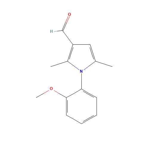 1-(2-Methoxy-phenyl)-2,5-dimethyl-1H-pyrrole-3-carbaldehyde (CAS: 124678-35-9) - Chemical Structure and Molecular Formula 