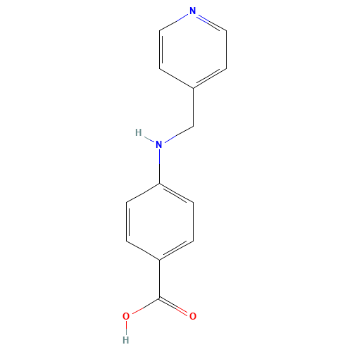 4-[(Pyridin-4-ylmethyl)-amino]-benzoic acid (CAS: 5966-20-1) - Chemical Structure and Molecular Formula 