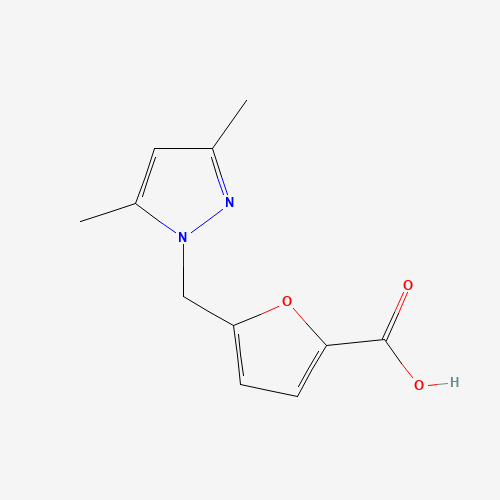 5-(3,5-Dimethyl-pyrazol-1-ylmethyl)-furan-2-carboxylic acid (CAS: 312310-14-8) - Chemical Structure and Molecular Formula 