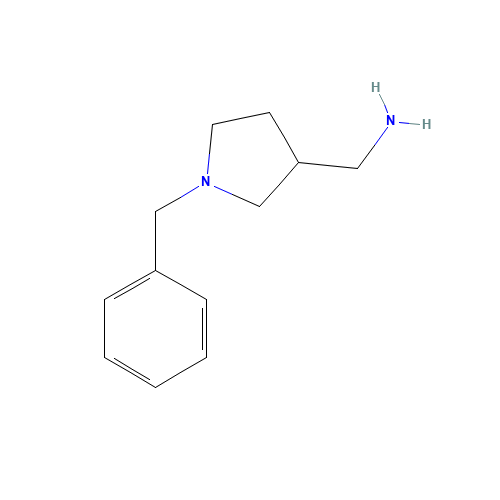 C-(1-Benzyl-pyrrolidin-3-yl)-methylamine (CAS: 93138-61-5) - Chemical Structure and Molecular Formula 