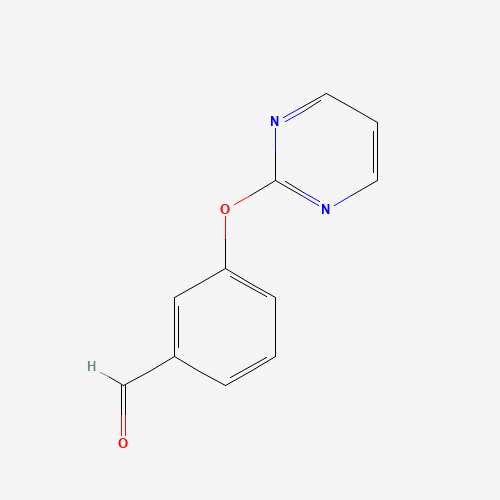 3-(2-Pyrimidinyloxy)benzenecarbaldehyde (CAS: 263349-26-4) - Chemical Structure and Molecular Formula 