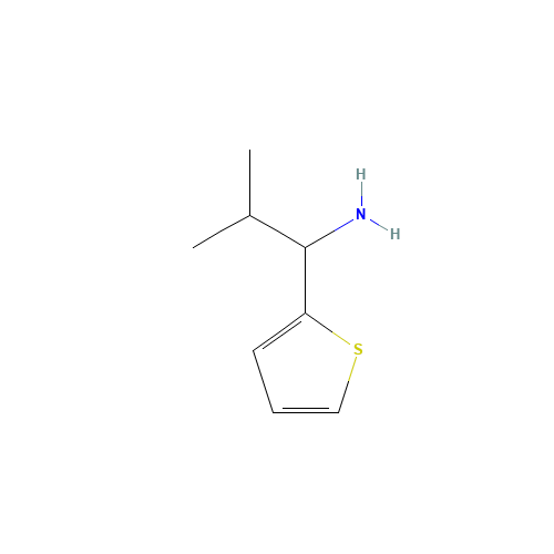 2-Methyl-1-thiophen-2-yl-propylamine (CAS: 56072-60-7) - Chemical Structure and Molecular Formula 