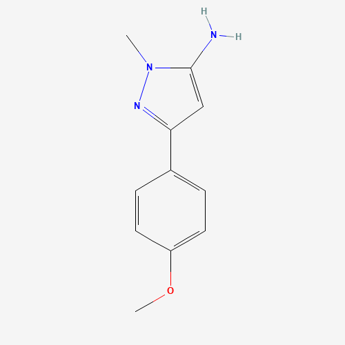 5-(4-Methoxy-phenyl)-2-methyl-2H-pyrazol-3-ylamine (CAS: 92469-35-7) - Chemical Structure and Molecular Formula 