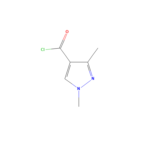 1,3-Dimethyl-1H-pyrazole-4-carbonyl chloride (CAS: 113100-61-1) - Chemical Structure and Molecular Formula 