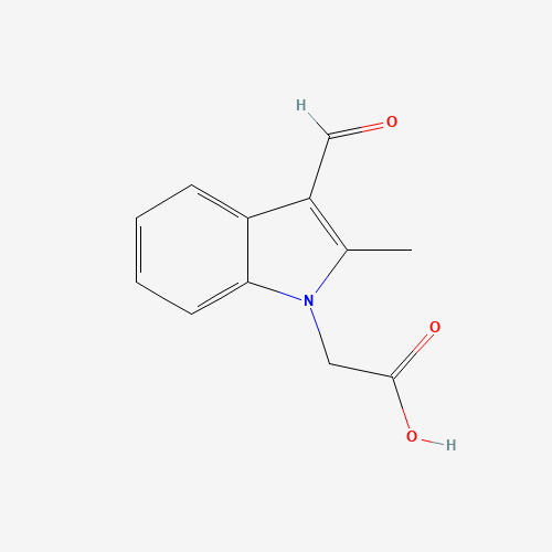 (3-Formyl-2-methyl-indol-1-yl)-acetic acid (CAS: 432001-45-1) - Chemical Structure and Molecular Formula 