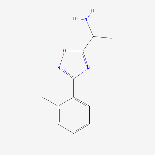 1-(3-o-Tolyl-[1,2,4]oxadiazol-5-yl)-ethylamine (CAS: 883547-38-4) - Chemical Structure and Molecular Formula 
