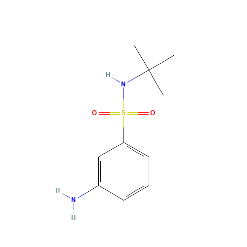 3-Amino-N-tert-butyl-benzenesulfonamide (CAS: 608523-94-0) - Chemical Structure and Molecular Formula 