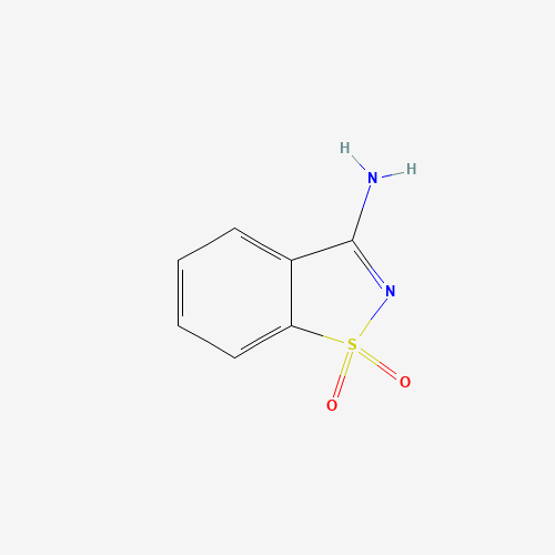 1,1-Dioxo-1H-1lambda*6*-benzo[d]isothiazol-3-ylamine (CAS: 7668-28-2) - Chemical Structure and Molecular Formula 