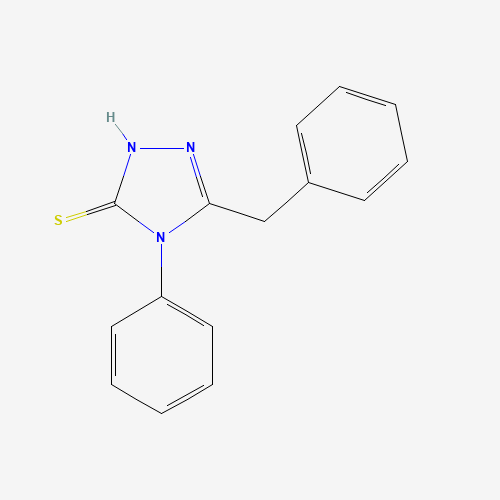5-Benzyl-4-phenyl-4H-1,2,4-triazol-3-ylhydrosulfide (CAS: 22478-90-6) - Chemical Structure and Molecular Formula 