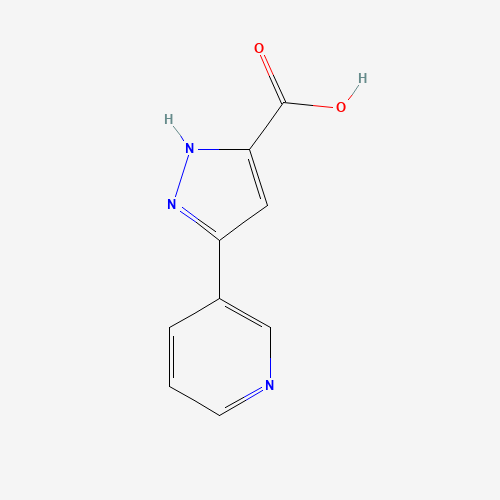 5-Pyridin-3-yl-1H-pyrazole-3-carboxylic acid (CAS: 374064-01-4) - Chemical Structure and Molecular Formula 
