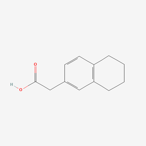 (5,6,7,8-Tetrahydro-naphthalen-2-yl)-acetic acid (CAS: 13052-99-8) - Chemical Structure and Molecular Formula 