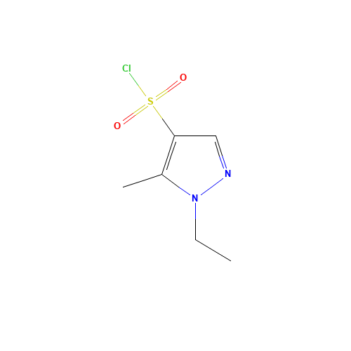 1-Ethyl-5-methyl-1H-pyrazole-4-sulfonyl chloride (CAS: 957261-55-1) - Chemical Structure and Molecular Formula 