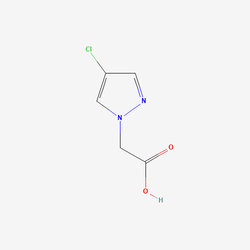 (4-Chloro-pyrazol-1-yl)-acetic acid (CAS: 32089-46-6) - Chemical Structure and Molecular Formula 