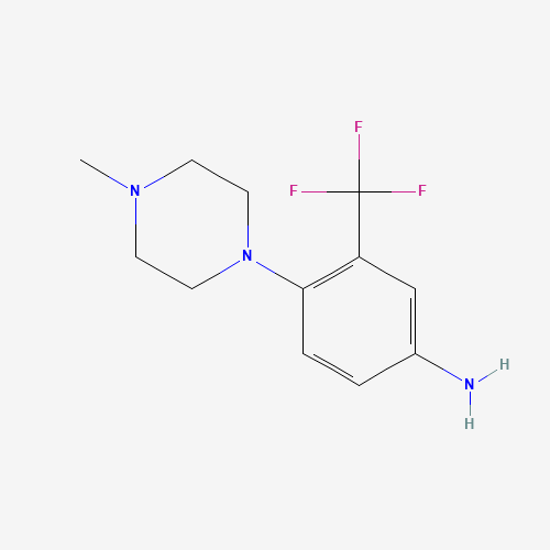 4-(4-Methyl-piperazin-1-yl)-3-trifluoromethyl-phenylamine (CAS: 330796-48-0) - Chemical Structure and Molecular Formula 