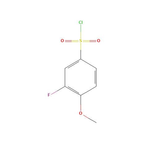 3-Fluoro-4-methoxybenzenesulfonyl chloride (CAS: 67475-55-2) - Chemical Structure and Molecular Formula 