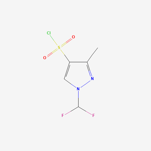 1-Difluoromethyl-3-methyl-1H-pyrazole-4-sulfonyl chloride (CAS: 957490-44-7) - Chemical Structure and Molecular Formula 