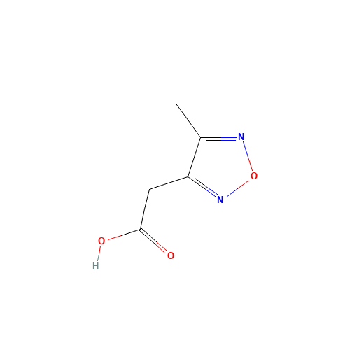 (4-Methyl-furazan-3-yl)-acetic acid (CAS: 15323-69-0) - Chemical Structure and Molecular Formula 