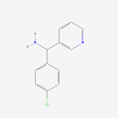 C-(4-Chloro-phenyl)-C-pyridin-3-yl-methylamine (CAS: 883548-10-5) - Chemical Structure and Molecular Formula 