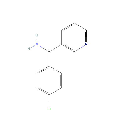 C-(4-Chloro-phenyl)-C-pyridin-3-yl-methylamine (CAS: 883548-10-5) - Chemical Structure and Molecular Formula 