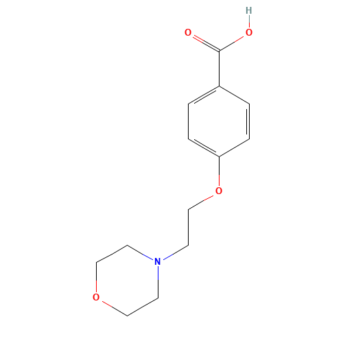 4-(2-Morpholin-4-yl-ethoxy)-benzoic acid (CAS: 134599-45-4) - Chemical Structure and Molecular Formula 