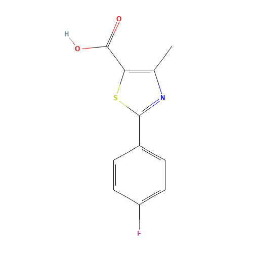 2-(4-Fluoro-phenyl)-4-methyl-thiazole-5-carboxylic acid (CAS: 144060-99-1) - Chemical Structure and Molecular Formula 