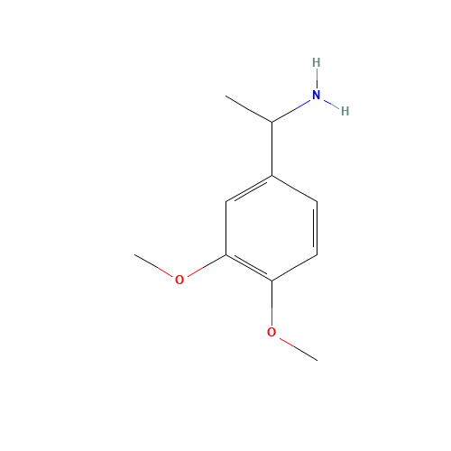 1-(3,4-Dimethoxy-phenyl)-ethylamine (CAS: 50919-08-9) - Chemical Structure and Molecular Formula 