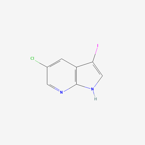 5-Chloro-3-iodo-1H-pyrrolo[2,3-b]pyridine (CAS: 900514-08-1) - Chemical Structure and Molecular Formula 