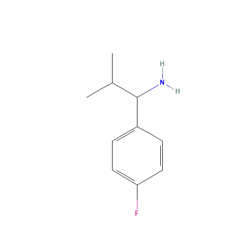 1-(4-Fluoro-phenyl)-2-methyl-propylamine (CAS: 863668-04-6) - Chemical Structure and Molecular Formula 