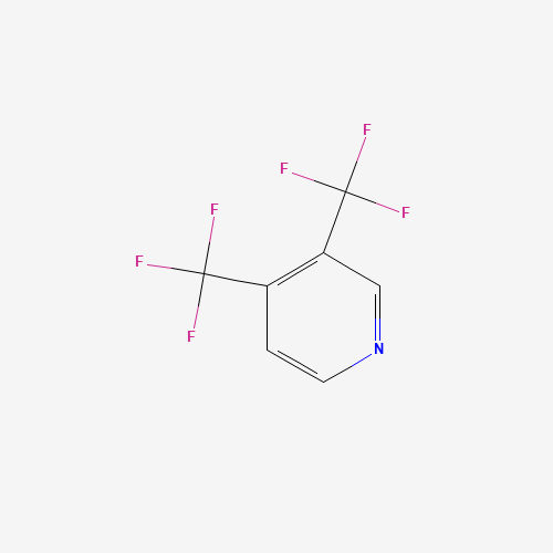 3,4-Bis(trifluoromethyl)pyridine (CAS: 20857-46-9) - Chemical Structure and Molecular Formula 