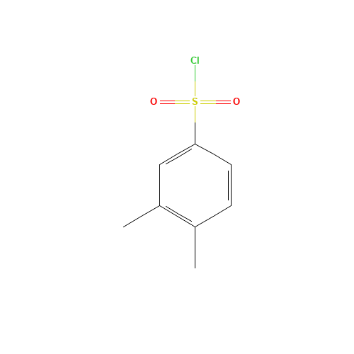 3,4-Dimethyl-benzenesulfonyl chloride (CAS: 2905-30-8) - Chemical Structure and Molecular Formula 