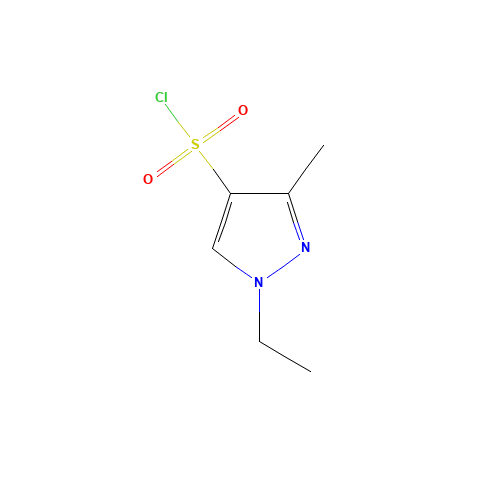1-Ethyl-3-methyl-1H-pyrazole-4-sulfonyl chloride (CAS: 1005627-55-3) - Chemical Structure and Molecular Formula 