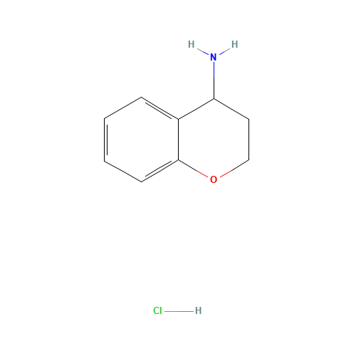 Chroman-4-ylamine hydrochloride (CAS: 90609-63-5) - Chemical Structure and Molecular Formula 